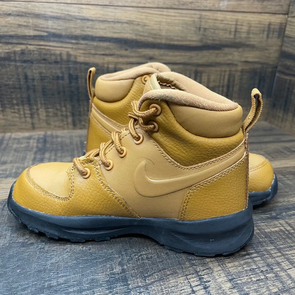 Nike Manoa‎ LTR Boots Wheat Brown Kids Size 12C Lace Up Hiking Casual BQ5373-700